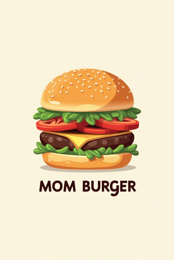 Help me create a burger logo that says Mom burger, But it looks professional