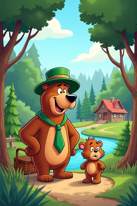 Create a picture of Yogi Bear and the Booger for me