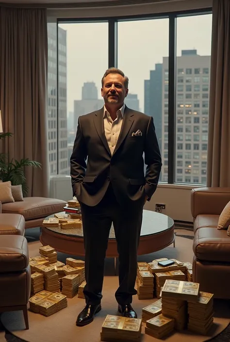 MAN IN A PENT HOUSE FULL OF MONEY IN NEW YORK
