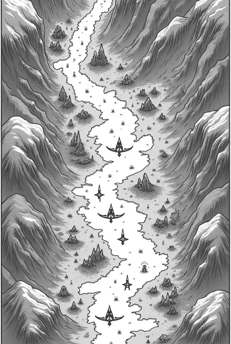 A black and white map, about a dangerous world