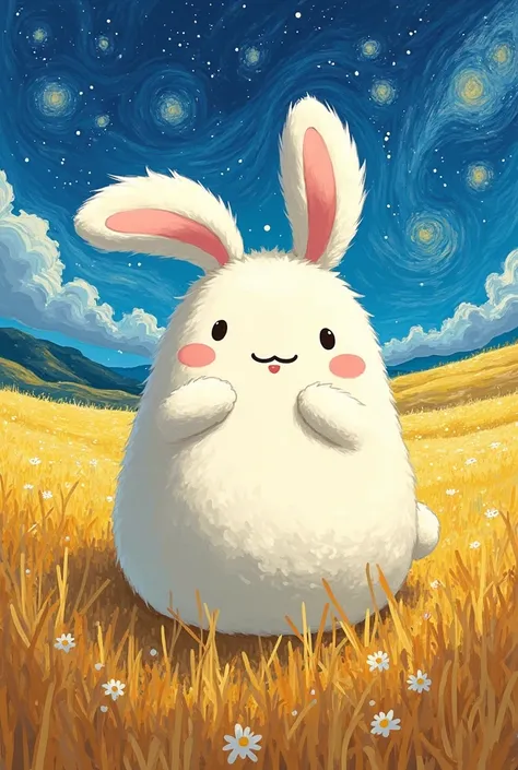 You could make Cinnamoroll from Show By Rock as a character from a Van Gogh painting