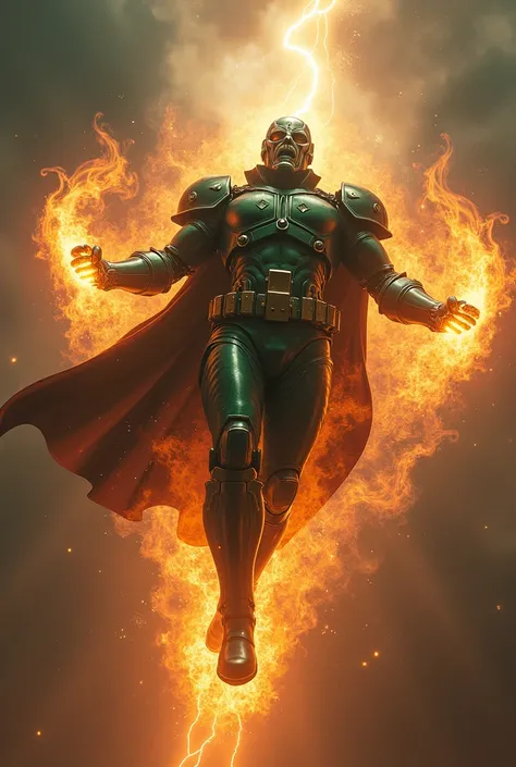 Doctor Doom flying with fire