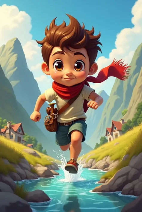 name: Milo Description: Milo is a young messenger from a mountain village, known for his speed and agility. He has no special powers, but is very skilled at overcoming natural obstacles and delivering important messages.. He always carries a slingshot to d...