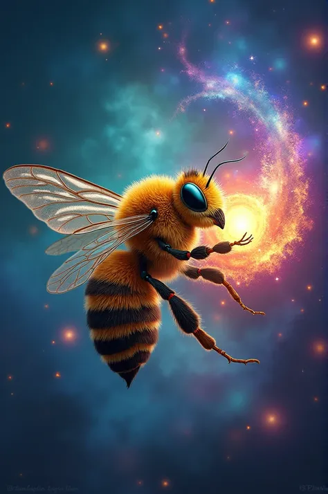 Bee hugging galaxy 