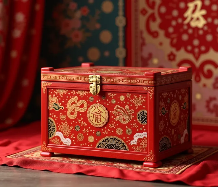 Chinese，Red toy box