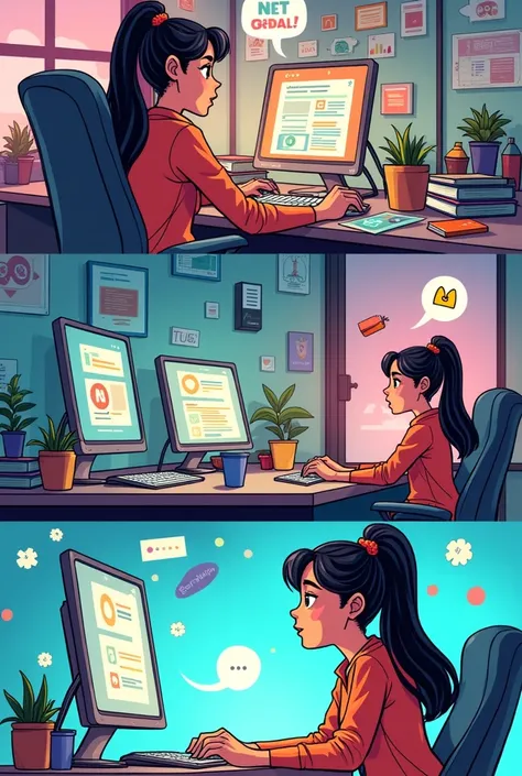 A comic about a girl who is sent to create digital documents 