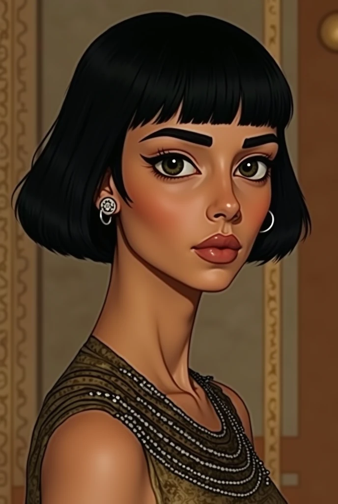 Cleopatra with short hair 