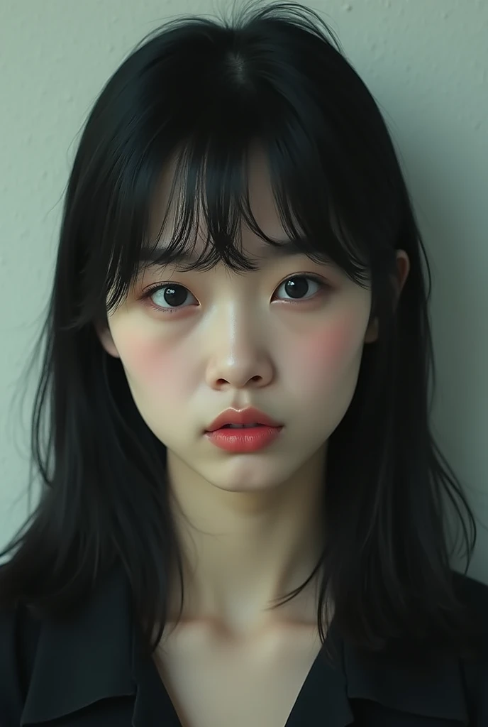 mugshot coreana de franja