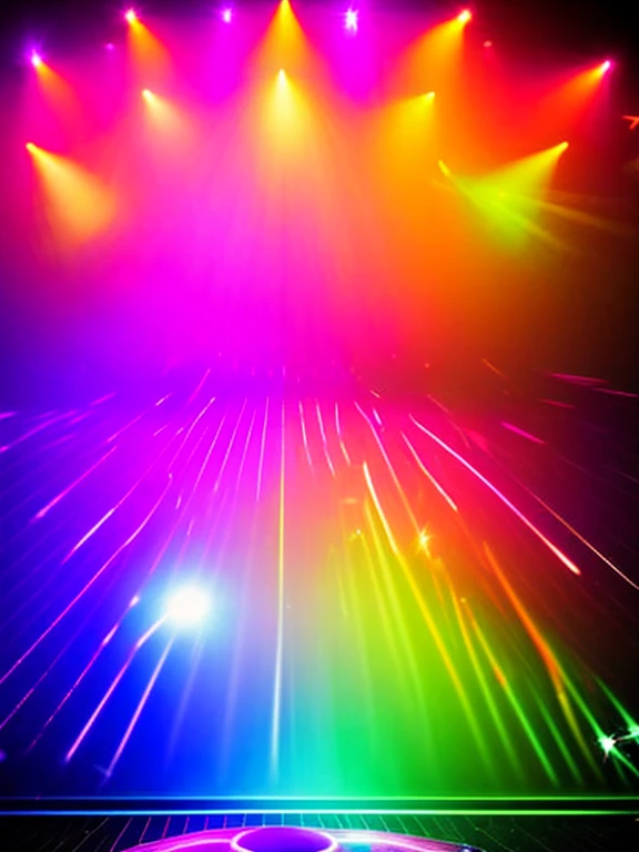 Silhouettes of people dancing in disco scene with colored lights and disco ball in the background generative, Retro party scene, Disco dance floor, neon lights dazzling, Vibrant Disco Dance Scene in a Nightclub, Late 70s, Retro Disco Fever Image.