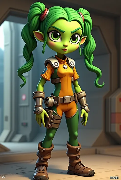 create the image of hera syndulla from star wars rebels in cartoon girl version