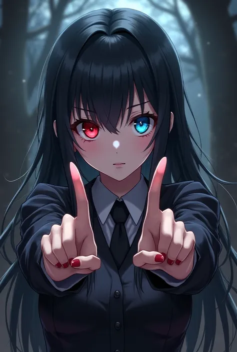 Tokisaki Kurumi in 2 finger pose