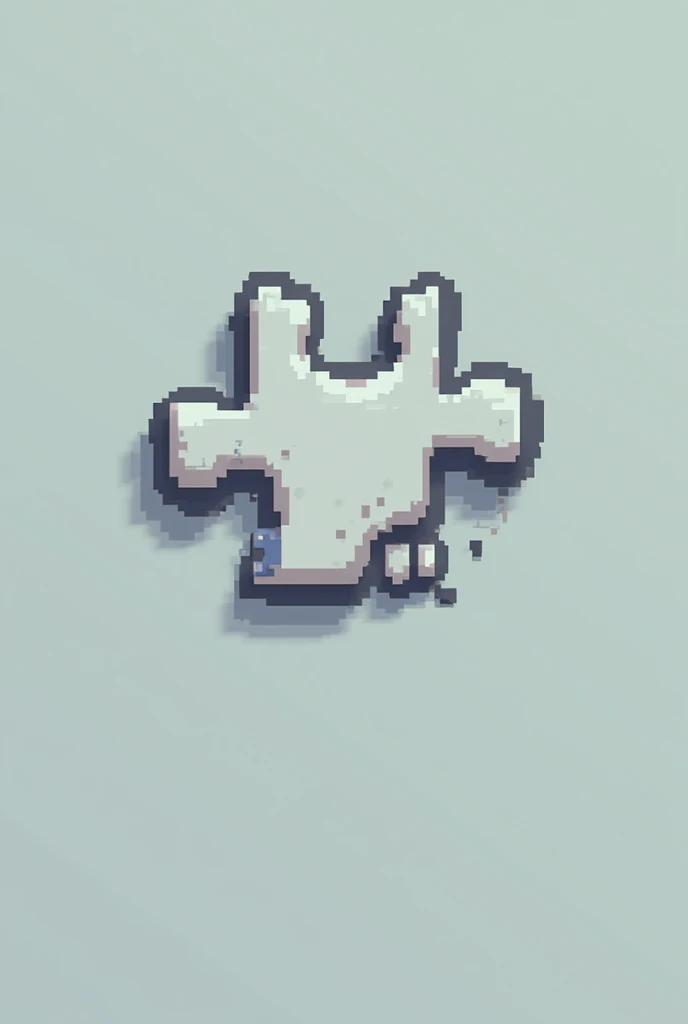 Autism spectrum symbol puzzle piece in pixel art