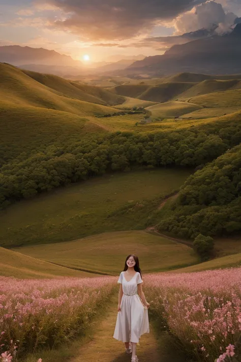 smile、woman、Mysterious　Beautiful Landscape