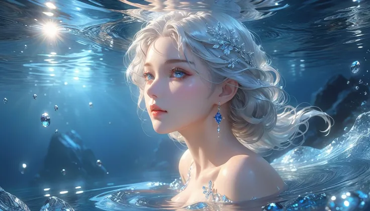 A Supreme Work Of Art In 32K Resolution, Unparalleled Definition, Meticulous Detailing, High-Quality Official Artwork, Ultra High-Resolution 32K Design, Epic Cinematic Lighting, Enchanting And Gorgeous, With Masterful Intricate Details. A Girl With Frost-K...