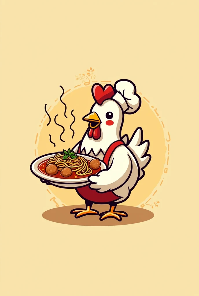 Chicken noodle meatball logo
