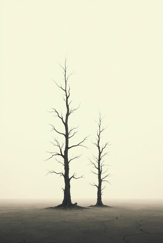 Two lonely trees in the middle of nowhere