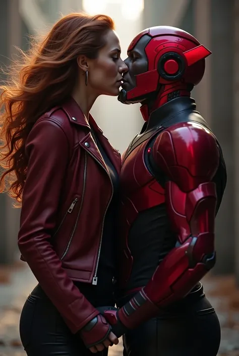 Wanda kissing Vision with her classic look without being a cartoon. I want them like UCM. Wanda&#39;s look, red leather jacket and plain black leather pants. It&#39;s not Wanda. Wanda and Scarlet Witch, damn it. 