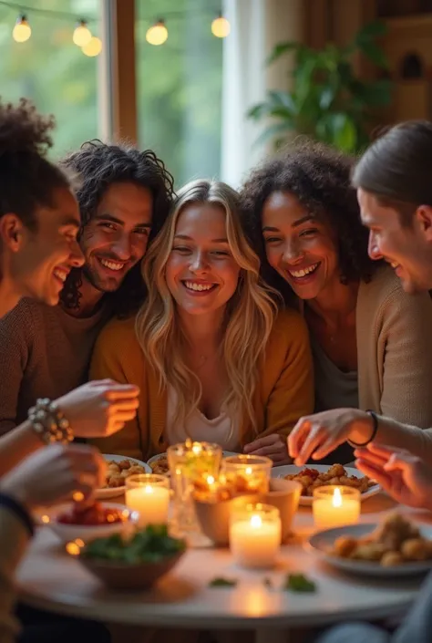 A person surrounded by beloved friends