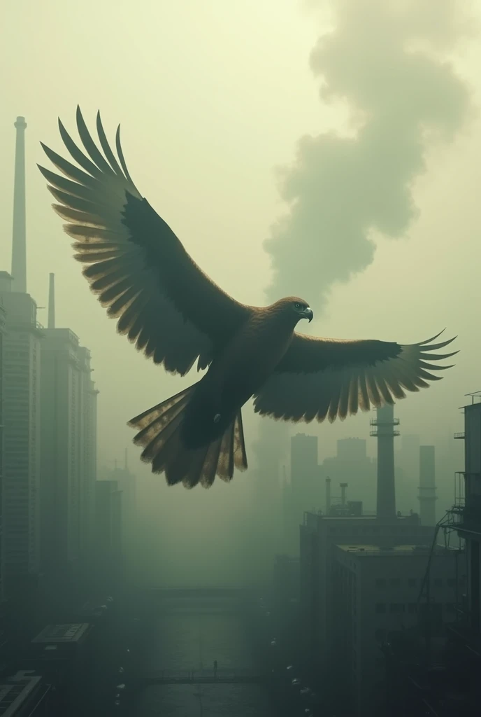 bird in air pollution 