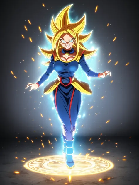 
dbsuper style, (extremely detailed CG unity 4k wallpaper),(masterpiece),(ultra quality),(ultra-detailed),(best illustration),(best shadow),(absurdres),masterpiece, best quality, cinematic light, 1girl, grin, dark magician girl, blonde hair, blue headwear,...