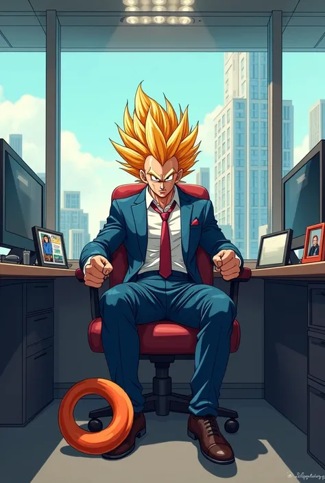 Dragon ball working in office