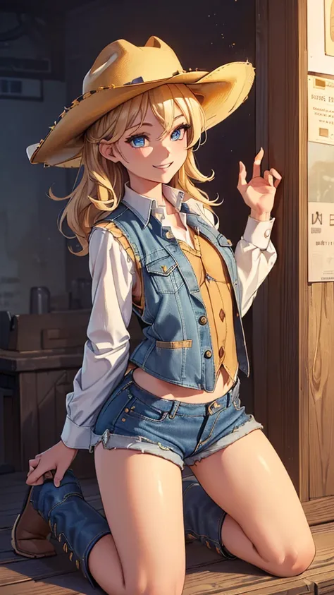 (Ultra Real), (Illustration), (High Resolution), (8K), (Very Detailed), (Best Illustration), (Beautiful Detailed Eyes), (Best Quality), (Super Detailed), (Masterpiece), (Wallpaper), (Detailed Face), Solo, (Dynamic Pose, back turned), One Girl, Blond Wavy H...