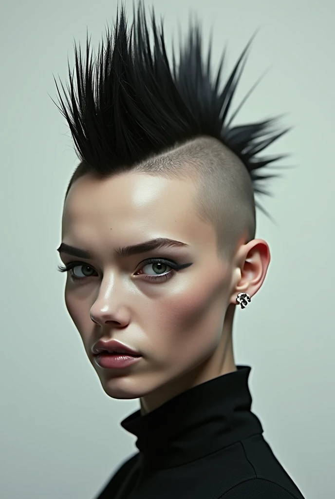 Create a Mohawk Face, thin,de short 
