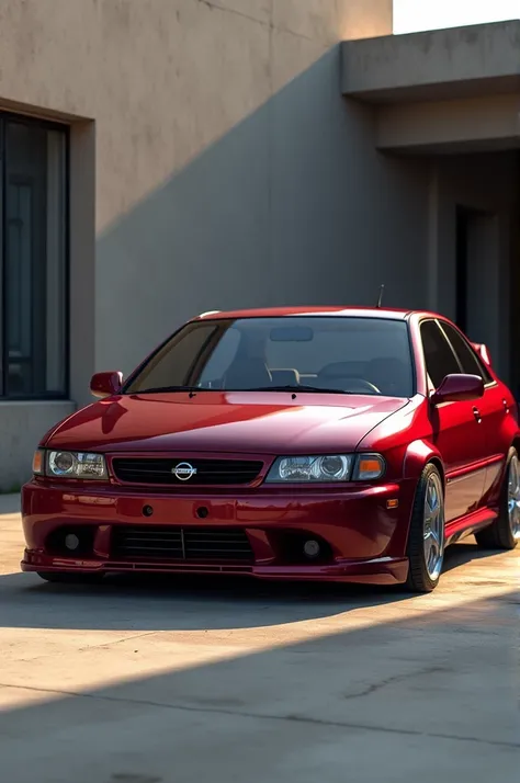 An image of a 2001 Nissan Sentra in the wine red color of the Mazda CX 60