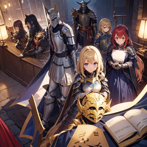 Anime Girl、Iron Maskのknight、Iron Mask、knight、One person