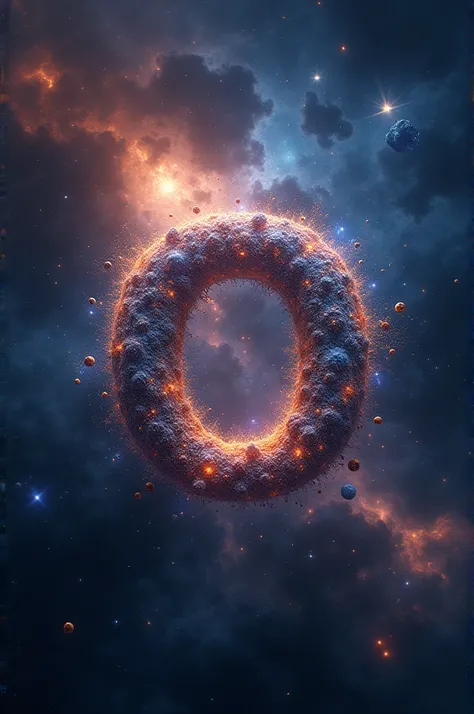 Creates an image of a galaxy created on screen and that had the letters O+R