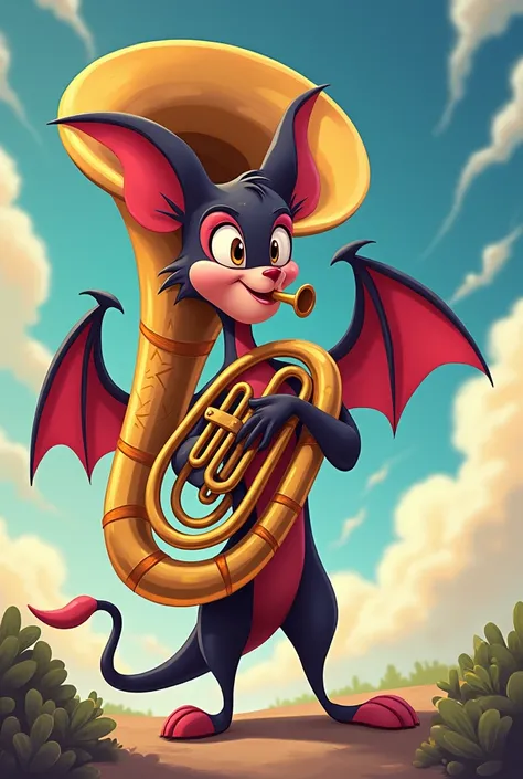 Rouge the bat plays the tuba 