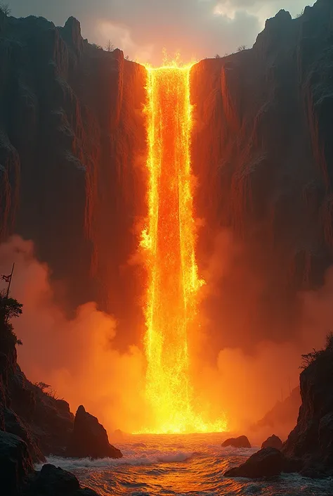 Fire waterfall
