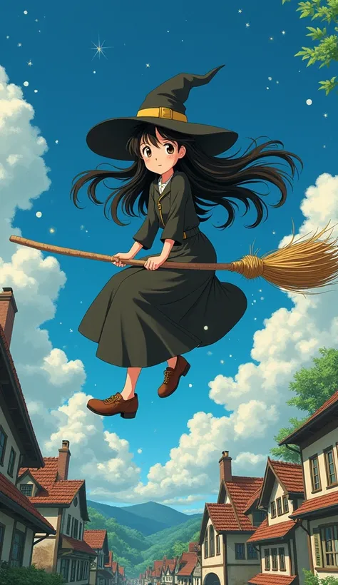 Ghibli style,Manga style,Kiki&#39;s Delivery Service style,Best Quality, masterpiece, Perfect composition, Intricate details, Very detailed