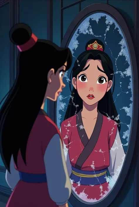 Mirror,break,mulan,animation,face