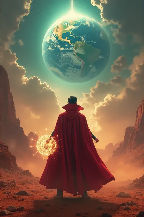 Imagine doctor strange is on mars and see destroy earth 