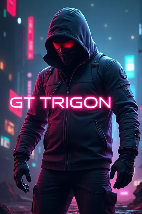 Make a YouTube gaming banner with name GT trigon and also add subscribe and like icon in it