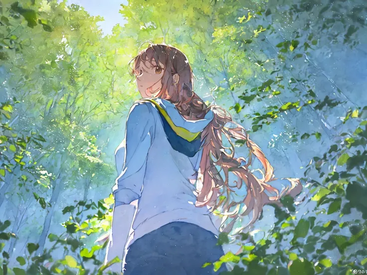 (masterpiece, Absurd quality, Best Quality, Official Art, beautifully、aesthetic:1.2), 16k, Very detailed, Watercolor, colorful, (landscape1.5), (Blurred:1.5), Most detailed, Vibrant colors, (Abstract:1.5), Deep Forest, Thick Fog, anime, (From below:1.5),  ...