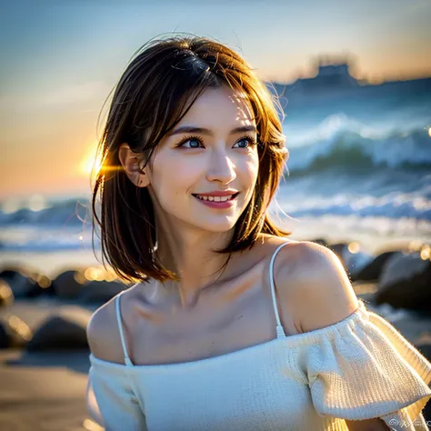 (Realistic, 超Realistic:1.4), 16K HDR, High resolution,((Whiskey Glass)),((Whiskey Bottle)),((Whiskey Glass)),Happy smile、Short Hair,The best smile、Japanese actress,so beautiful(It looks like the real thing),Evening Dresses,Cocktail Dresses、Whiskey Bottle、T...