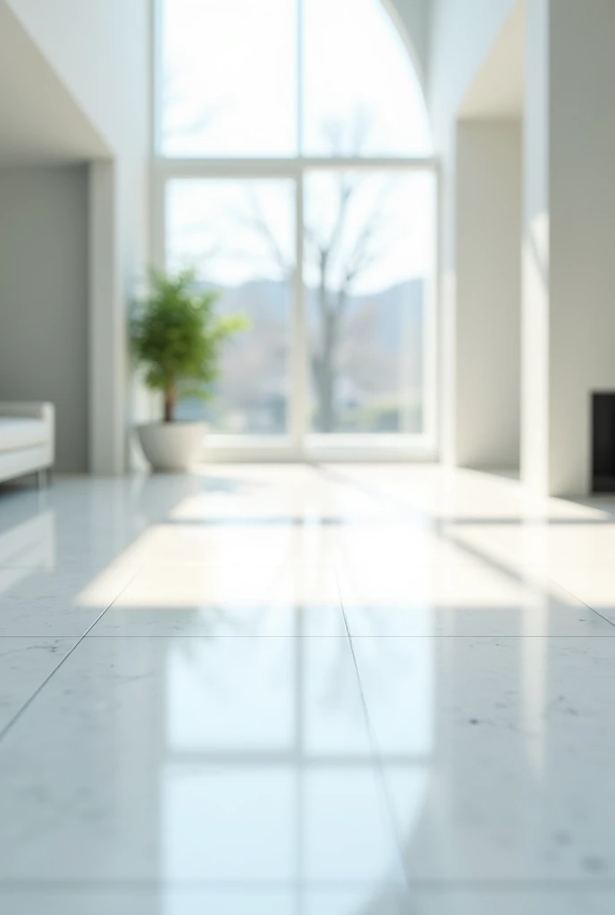 Sparkling clean white floor

