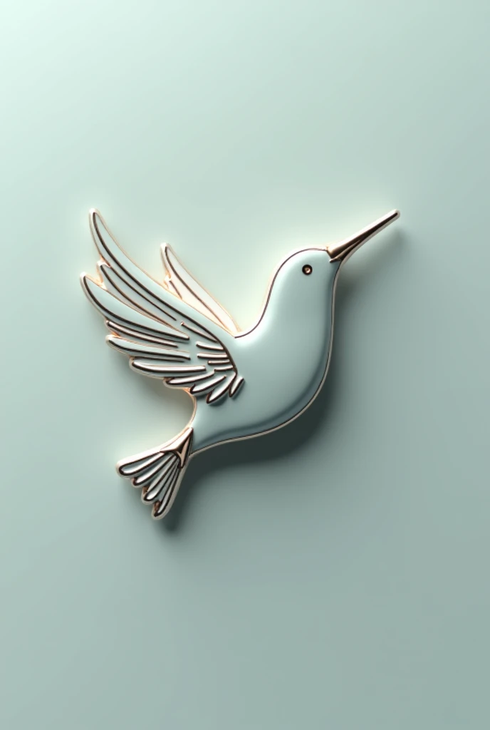 Create a pin that symbolize peace, use dove with one wings only make it creative , make the body of the dove an airplane 