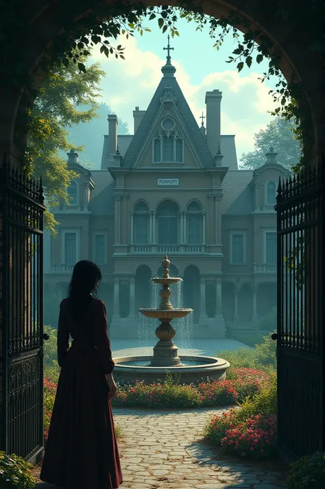 The manor looked so fit for old. She could the plants gliding of the gate and house itself. There was a fountain right in the middle, in front of the manor, which was surrounded by different flower in a little distance. The house was just very beautiful to...