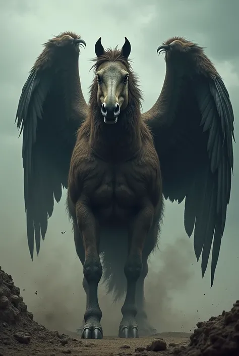 Eagle and horse hybrid horror