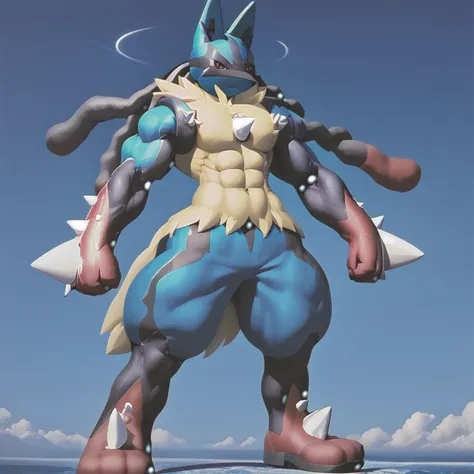 (masterpiece. official art. 8k. best quality. detailed full body. full body.)

(situation 1 : dominating mega_lucario. mega_luca...