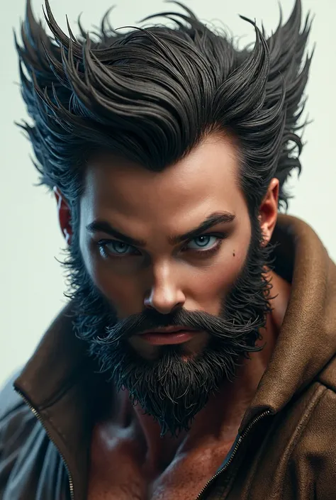 Wolverine hairstyle and beard 