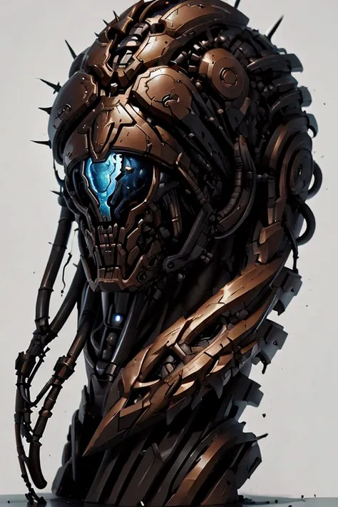 Best Quality，A heroic young man with a perfectly chiseled face stands tall as a cyborg warrior. His entire body is transparent, resembling glass, with intricate metallic mechanisms visible within. In a dramatic battle scene, several villains with skull-lik...