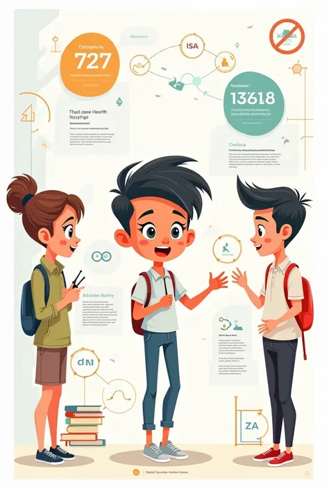 Interview, Student, Cartoon, Infographic, Thai 