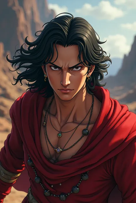 Handsome adult Portgas D Ace, cloak, returning to his hometown, detailed facial features, chiseled jawline, piercing eyes, long hair, intense expression, cinematic lighting, dramatic atmosphere, fantasy landscape, vibrant colors, intricate details, photore...