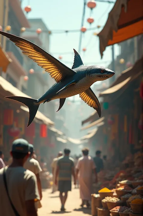 Bird combined in shark and fly on market 