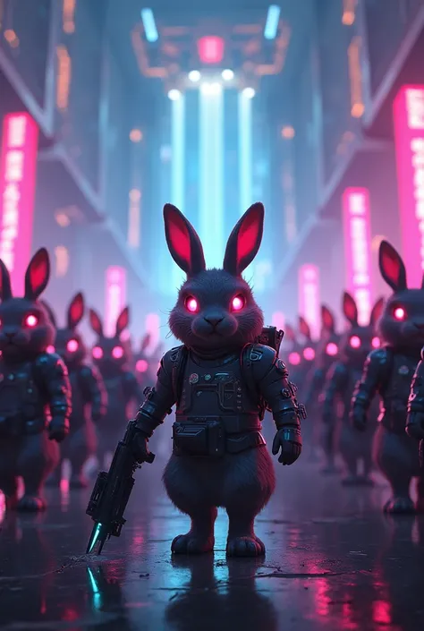 Army of gamer rabbits