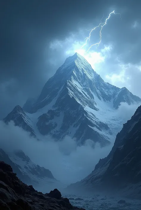 Everest during a thunderstorm 